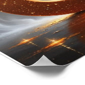 Magical Letter U Poster | Umbrella Wall Art (Coin)