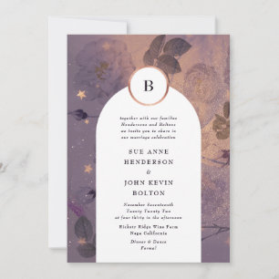 Magical Light Boho Floral Arch Herfst Gold Wedding Kaart