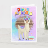 Magical Llamacorn Bonne carte d'anniversaire (Devant)