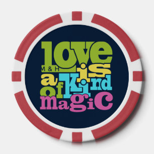 Magical Love personnalisé jetons de poker monogram