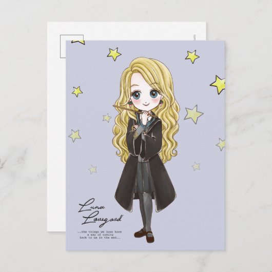 Magical Luna Lovegood Waterverf Uitnodiging Briefkaart (Voorkant / Achterkant)