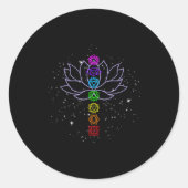 Magical Mandala Lotus Lines Cool Mandala Design Lo Ronde Sticker (Voorkant)