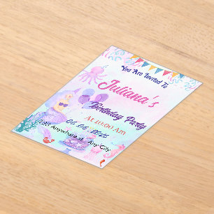 Magical  Mermaid Birthday Invitation