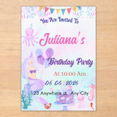 Magical  Mermaid Birthday Invitation (Recto)