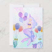 Magical  Mermaid Birthday Invitation Card (Dos)