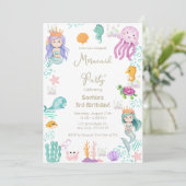 Magical Mermaid Birthday Kaart (Staand voorkant)