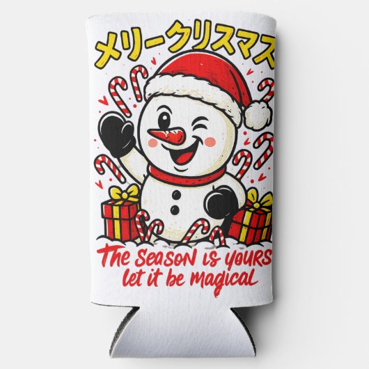 Magical Merry Christmas Snowman Cooler Bag (Voorkant)