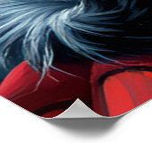 Magical Midnight Kitten Poster – Fluffy Cat Art (Hoek)