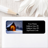 Magical Midnight Winter Cabin Etiket (Insitu)