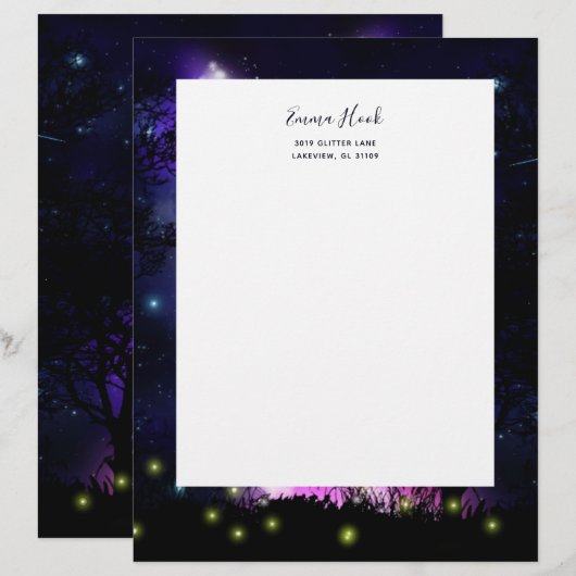 Magical Milky Way Letterhead Briefhoofd (Voorkant / Achterkant)