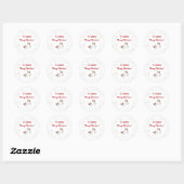 Magical Modern Unicorn Snowflakes Name Script-mas Ronde Sticker (Vel)