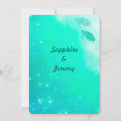 Magical moderne Ocean Beach Invitations de mariage (Dos)