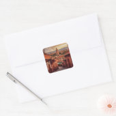 Magical Morocco Sunset View Koutoubia Marrakech Vierkante Sticker (Envelop)