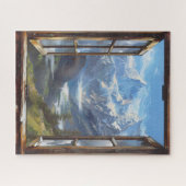 Magical Mountains Window Uitzicht Legpuzzel (Horizontaal)
