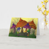 Magical Mushrooms Verjaardag Kaart (Gele Bloem)