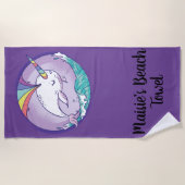 Magical Narwhal Strandlaken (Voorkant)