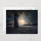 Magical Night Moon Briefkaart (Voorkant / Achterkant)
