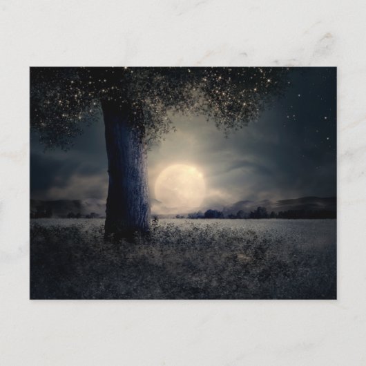 Magical Night Moon Briefkaart (Voorkant)