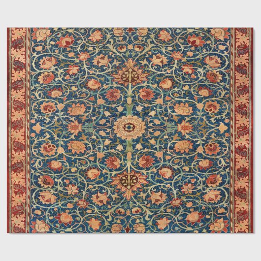 Magical Oriental Rug Pattern in Blue and Red Cadeaupapier (Vlak)