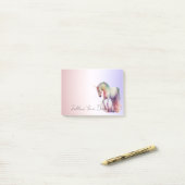 Magical Paars Blush Ombre Unicorn Post-it® Notes (Op bureau)