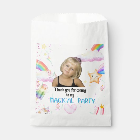 Magical Party Photo Treat Bags Bedankzakje (Voorkant)