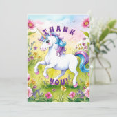 Magical Pastel Custom Verjaardag Foto Bedankkaart (Staand voorkant)