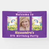 Magical Pastel Custom Verjaardag Foto Spandoek (Horizontaal)