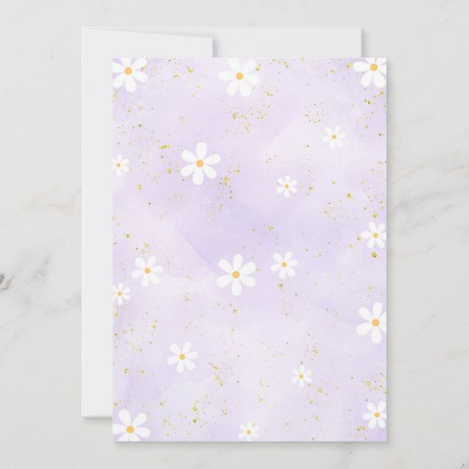 Magical Pastel Unicorn Arc-en-ciel Invitation d'an (Dos)