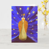 Magical Peacock - Carte de voeux (Fleur jaune)