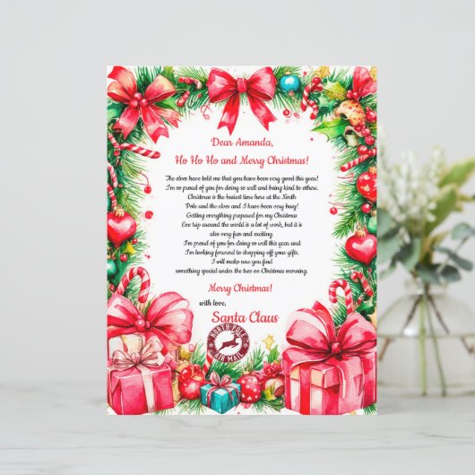 Magical Personalized Letter from Santa Claus (Staand voorkant)