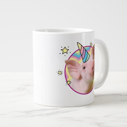 Magical Piglet Unicorn Extra Grote Beker (Voorkant rechts)