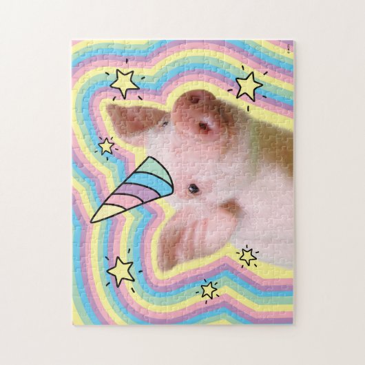 Magical Piglet Unicorn Legpuzzel (Verticaal)