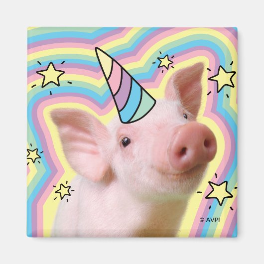 Magical Piglet Unicorn Magneet (Voorkant)