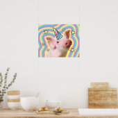 Magical Piglet Unicorn Poster (Keuken)
