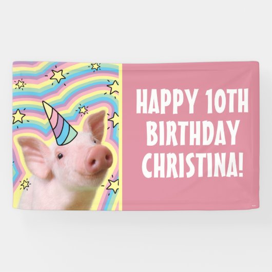 Magical Piglet Unicorn Spandoek (Horizontaal)