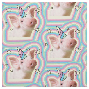 Magical Piglet Unicorn Stof