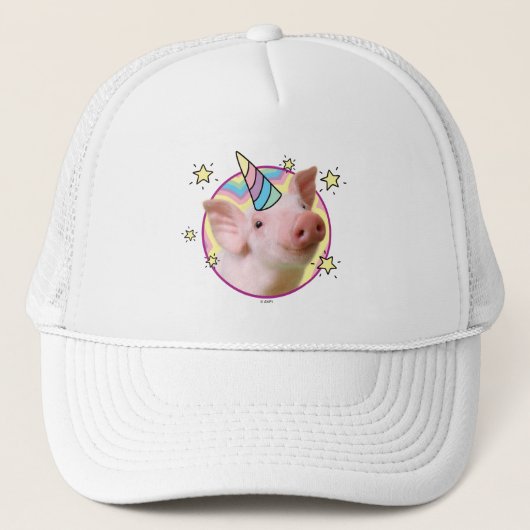Magical Piglet Unicorn Trucker Pet (Voorkant)