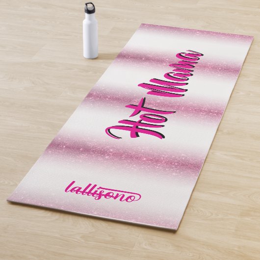 Magical pink background name Personalized  Yogamat (In situ)