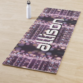 Magical pink background name Personalized  Yogamat