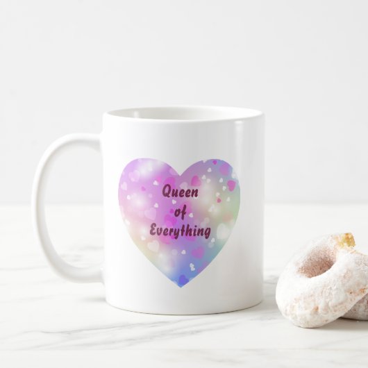 Magical Pink Heart Pattern Mug Koffiemok (Met donut)