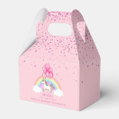 Magical Pink Unicorn Rainbow Birthday Dank je Bedankdoosjes (Achterkant)