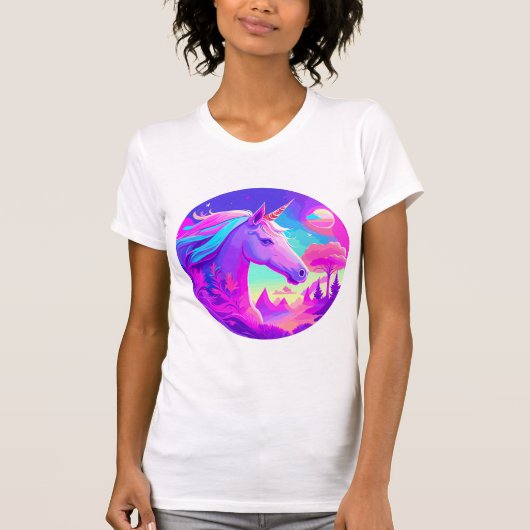 Magical Pink Unicorn T-shirt (Voorkant)