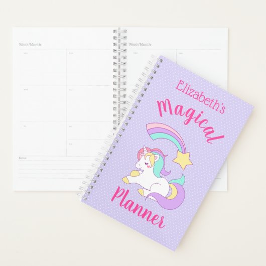 Magical Planner Unicorn & Shooting Star (Devant avec enveloppe)