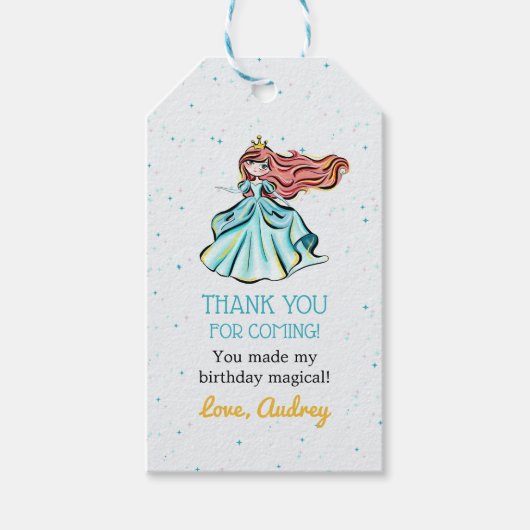 Magical Princess Sprookjesgunst Dank u Label Cadeaulabel (Voorkant)