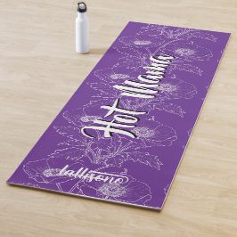 Magical purple background name Personalized  Yogamat
