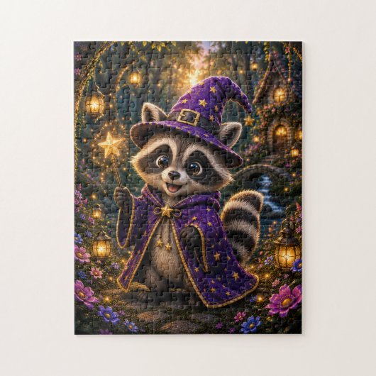 Magical Raccoon Wizard Jigsaw Puzzle (Vertical)