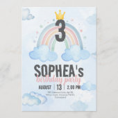 Magical Rainbow Birthday Invitation (Devant)