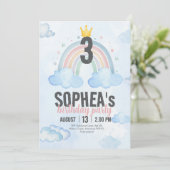 Magical Rainbow Birthday Invitation (Debout devant)