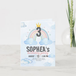 Magical Rainbow Birthday Invitation