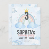 Magical Rainbow Birthday Invitation Postcard (Devant / Derrière)